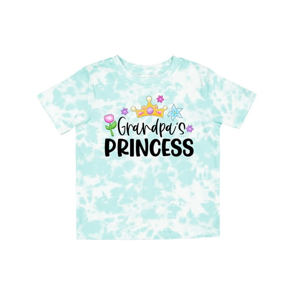Inktastic Grandpa's Princess Crown and Flowers Girls Toddler T-Shirt