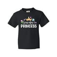 thumbnail image 1 of Inktastic Grandpa's Princess Crown and Flowers Youth T-Shirt, 1 of 5