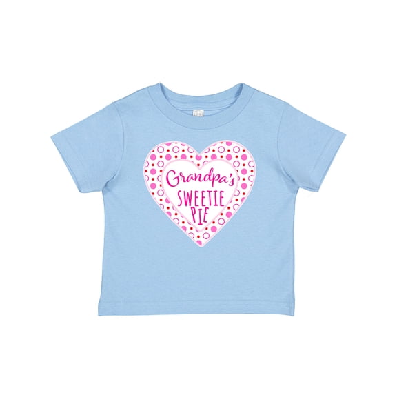 Inktastic Grandpa's Sweetie Pie with Pink Hearts Boys or Girls Baby T-Shirt