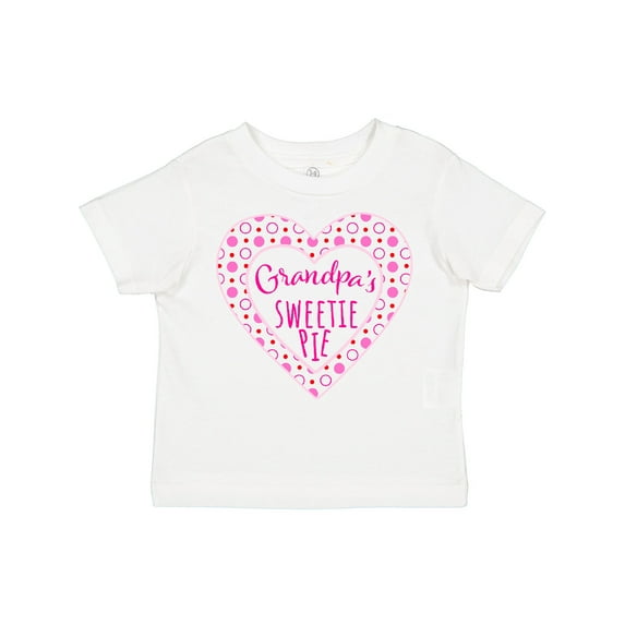 Inktastic Grandpa's Sweetie Pie with Pink Hearts Boys or Girls Toddler T-Shirt