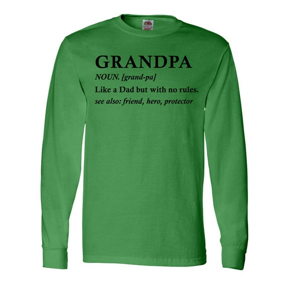 Inktastic Grandparents Day Grandpa Like a Dad but with No Rules Long Sleeve T-Shirt