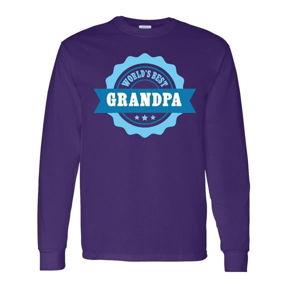 Inktastic Grandparents Day Worlds Best Grandpa Long Sleeve T-Shirt