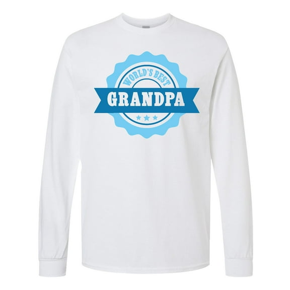 Inktastic Grandparents Day Worlds Best Grandpa Long Sleeve T-Shirt