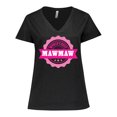 thumbnail image 1 of Inktastic Grandparents Day Worlds Best Mawmaw Women's Plus Size V-Neck T-Shirt, 1 of 5