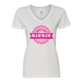 thumbnail image 1 of Inktastic Grandparents Day Worlds Best Mawmaw Women's V-Neck T-Shirt, 1 of 5