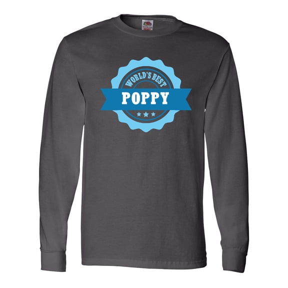 Inktastic Grandparents Day Worlds Best Poppy Long Sleeve T-Shirt
