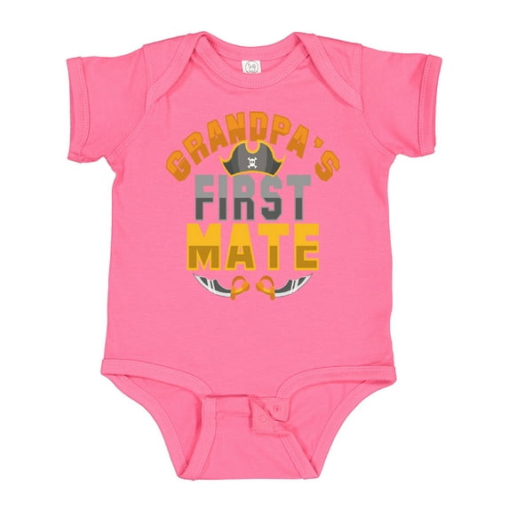 Inktastic Grandpas 1st Mate Pirate Sailing Boys or Girls Baby Bodysuit