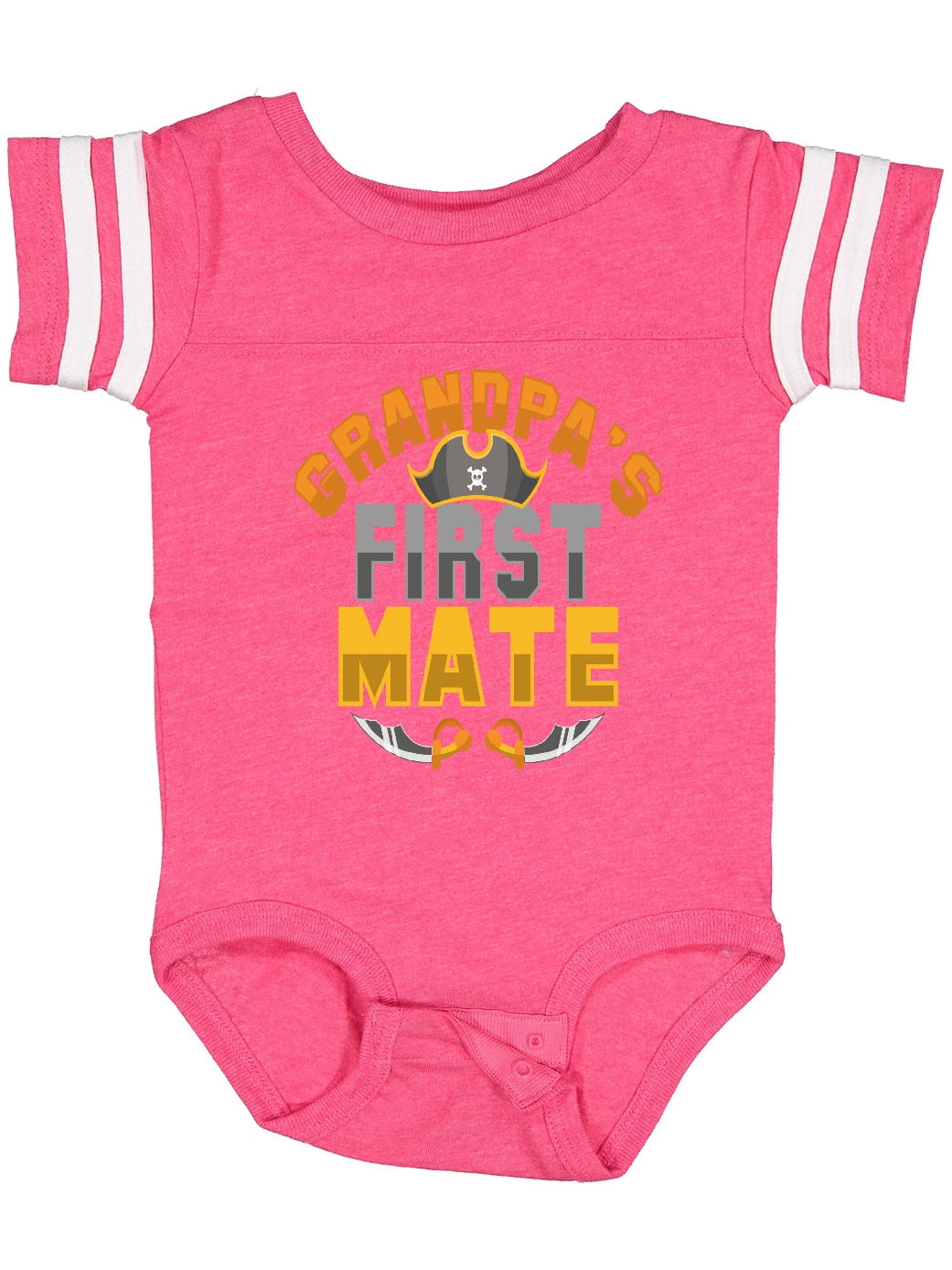 Inktastic Grandpa First Mate Grandchild Sailing Boys Or Girls Baby Bodysuit
