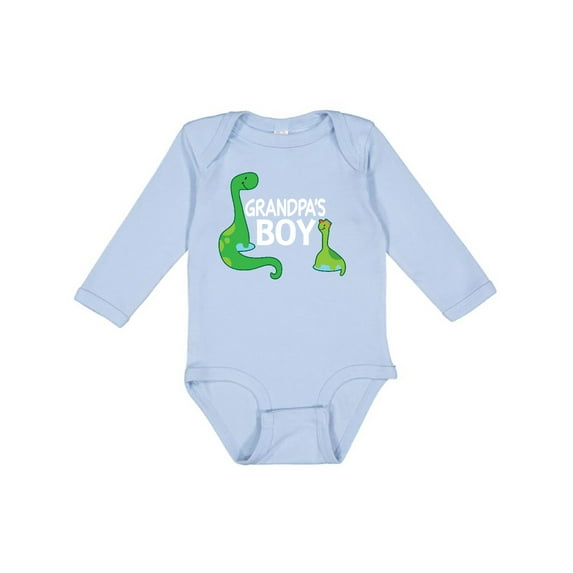 Inktastic Grandpas Boy Grandson Dinosaur Boys Long Sleeve Baby Bodysuit