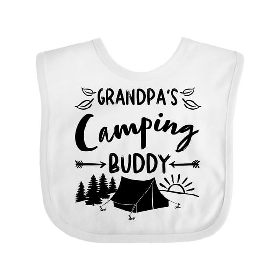 Inktastic Grandpas Camping Buddy Boys or Girls Baby Bib