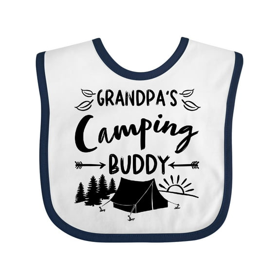 Inktastic Grandpas Camping Buddy Boys or Girls Baby Bib