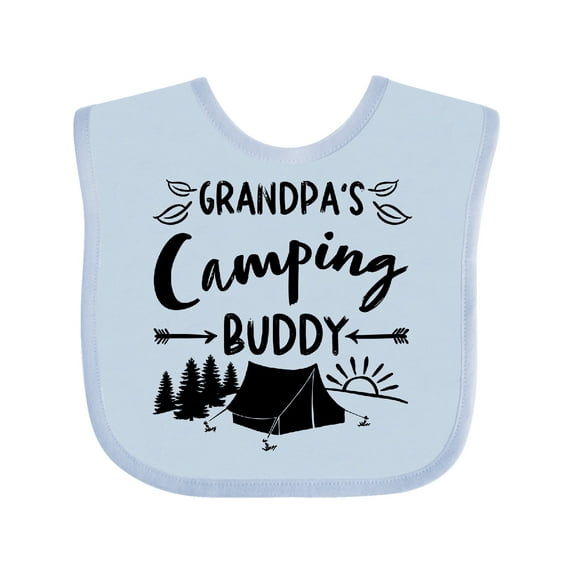 Inktastic Grandpas Camping Buddy Boys or Girls Baby Bib