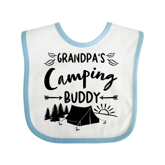 Inktastic Grandpas Camping Buddy Boys or Girls Baby Bib