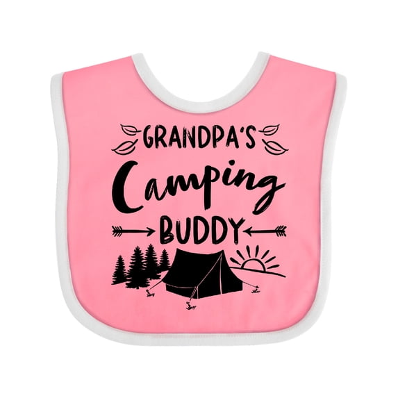 Inktastic Grandpas Camping Buddy Boys or Girls Baby Bib