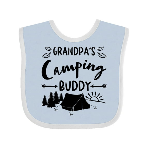 Inktastic Grandpas Camping Buddy Boys or Girls Baby Bib