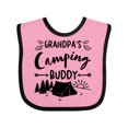 thumbnail image 1 of Inktastic Grandpas Camping Buddy Boys or Girls Baby Bib, 1 of 4