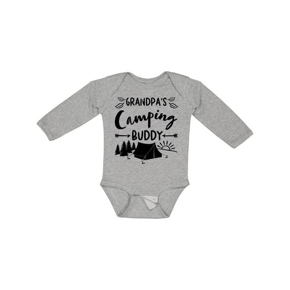 Inktastic Grandpas Camping Buddy Boys or Girls Long Sleeve Baby Bodysuit