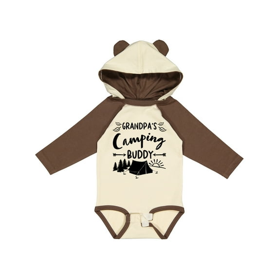 Inktastic Grandpas Camping Buddy Boys or Girls Long Sleeve Baby Bodysuit