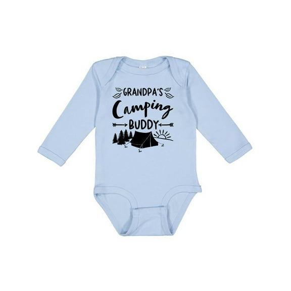 Inktastic Grandpas Camping Buddy Boys or Girls Long Sleeve Baby Bodysuit
