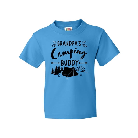 Inktastic Grandpas Camping Buddy Youth T-Shirt