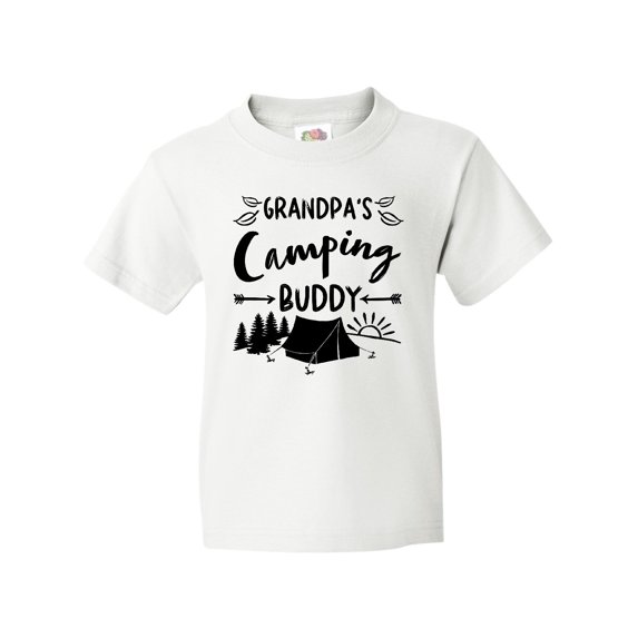 Inktastic Grandpas Camping Buddy Youth T-Shirt
