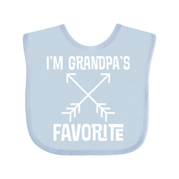 Inktastic Grandpas Favorite Grandson Gift Boys or Girls Baby Bib