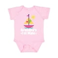 thumbnail image 1 of Inktastic Grandpas First Mate Girls Pink Sailboat Girls Baby Bodysuit, 1 of 5