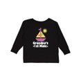 thumbnail image 1 of Inktastic Grandpas First Mate Girls Pink Sailboat Girls Long Sleeve Toddler T-Shirt, 1 of 5