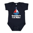 thumbnail image 1 of Inktastic Grandpas First Mate Nautical Sailboat Boys Baby Bodysuit, 1 of 5