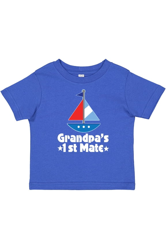 Grandpas First Mate Nautical Sailboat Boys Baby T-Shirt