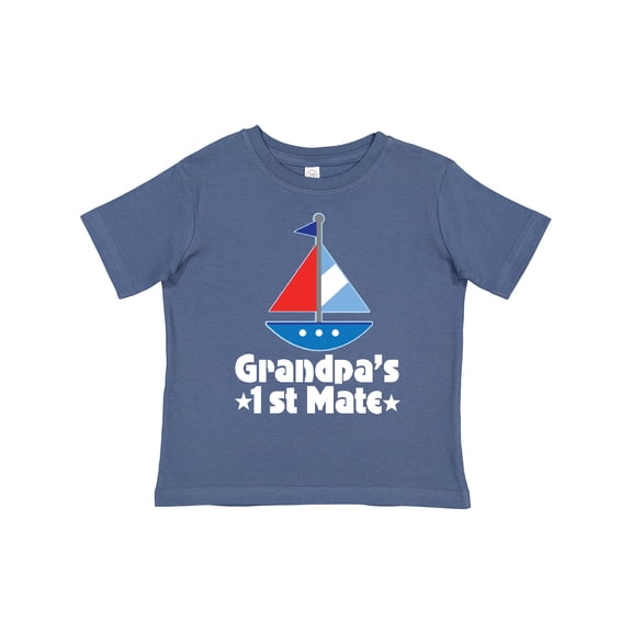 Inktastic Grandpas First Mate Nautical Sailboat Boys Toddler T-Shirt