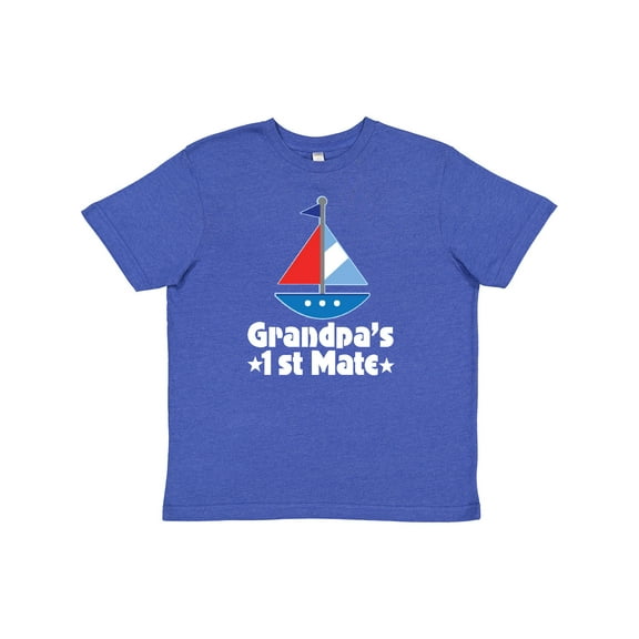 Inktastic Grandpas First Mate Nautical Sailboat Youth T-Shirt