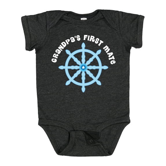 Inktastic Grandpas First Mate Sailing Nautical Boys Boys Baby Bodysuit
