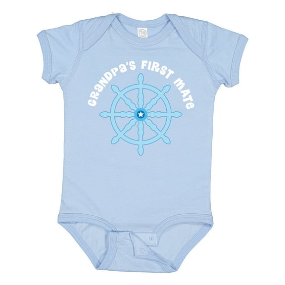 Inktastic Grandpas First Mate Sailing Nautical Boys Boys Baby Bodysuit
