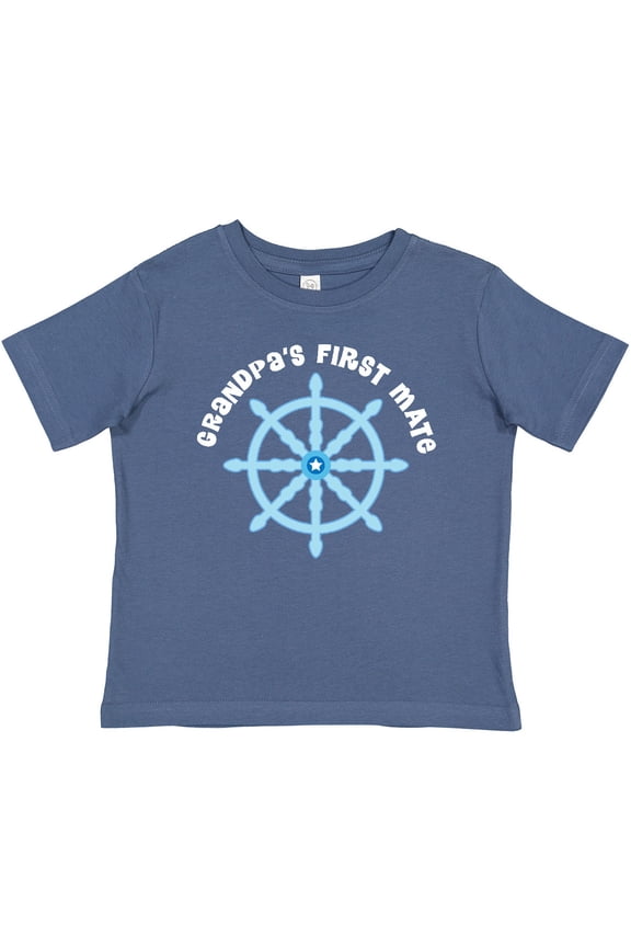 Grandpas First Mate Sailing Nautical Boys Boys Baby T-Shirt