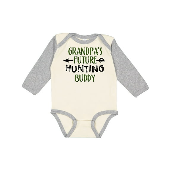 Inktastic Grandpas Future Hunting Buddy Boys or Girls Long Sleeve Baby Bodysuit
