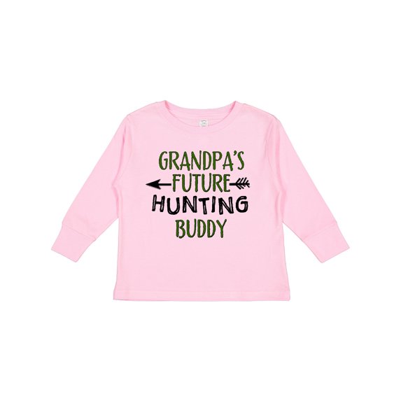 Inktastic Grandpas Future Hunting Buddy Boys or Girls Long Sleeve Toddler T-Shirt