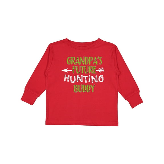 Inktastic Grandpas Future Hunting Buddy Boys or Girls Long Sleeve Toddler T-Shirt