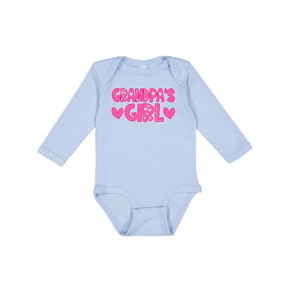 Inktastic Grandpas Girl Granddaughter Gift Girls Long Sleeve Baby Bodysuit