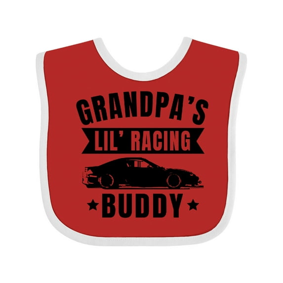 Inktastic Grandpas Lil Racing Buddy Boys or Girls Baby Bib