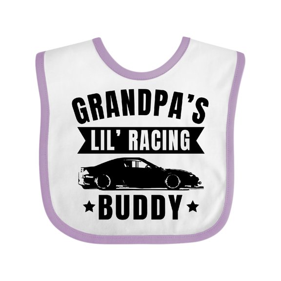 Inktastic Grandpas Lil Racing Buddy Boys or Girls Baby Bib