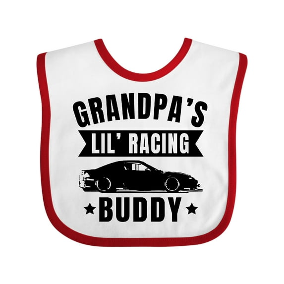 Inktastic Grandpas Lil Racing Buddy Boys or Girls Baby Bib