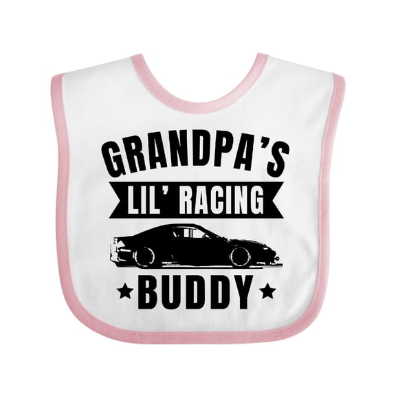 Inktastic Grandpas Lil Racing Buddy Boys or Girls Baby Bib