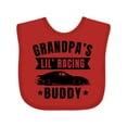 thumbnail image 1 of Inktastic Grandpas Lil Racing Buddy Boys or Girls Baby Bib, 1 of 4