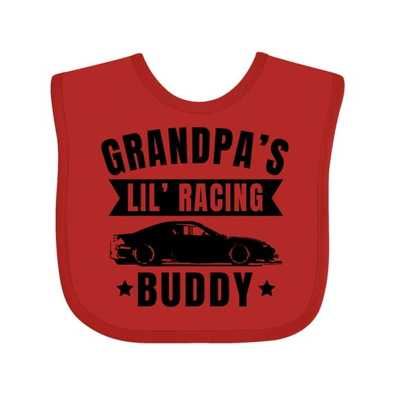 Inktastic Grandpas Lil Racing Buddy Boys or Girls Baby Bib