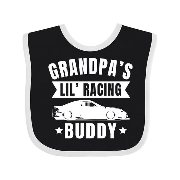 Inktastic Grandpas Lil Racing Buddy Boys or Girls Baby Bib