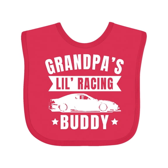 Inktastic Grandpas Lil Racing Buddy Boys or Girls Baby Bib