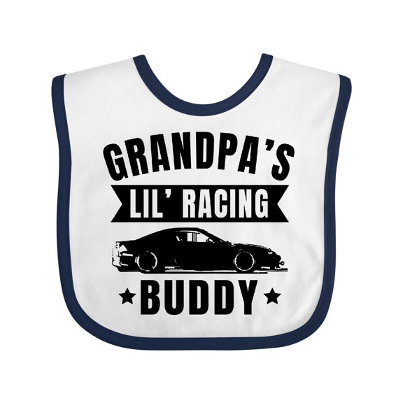Inktastic Grandpas Lil Racing Buddy Boys or Girls Baby Bib