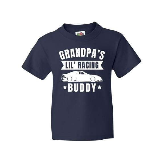Inktastic Grandpas Lil Racing Buddy Youth T-Shirt