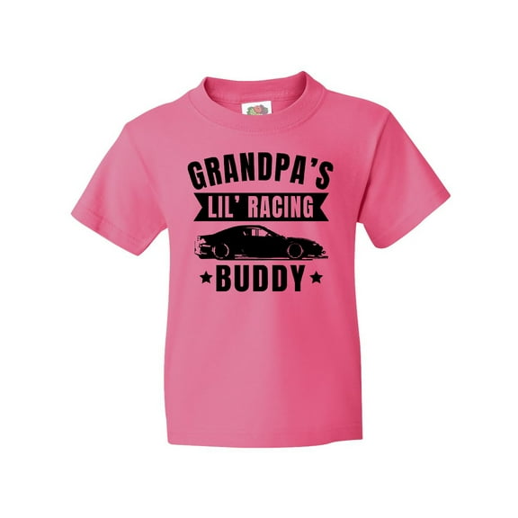 Inktastic Grandpas Lil Racing Buddy Youth T-Shirt